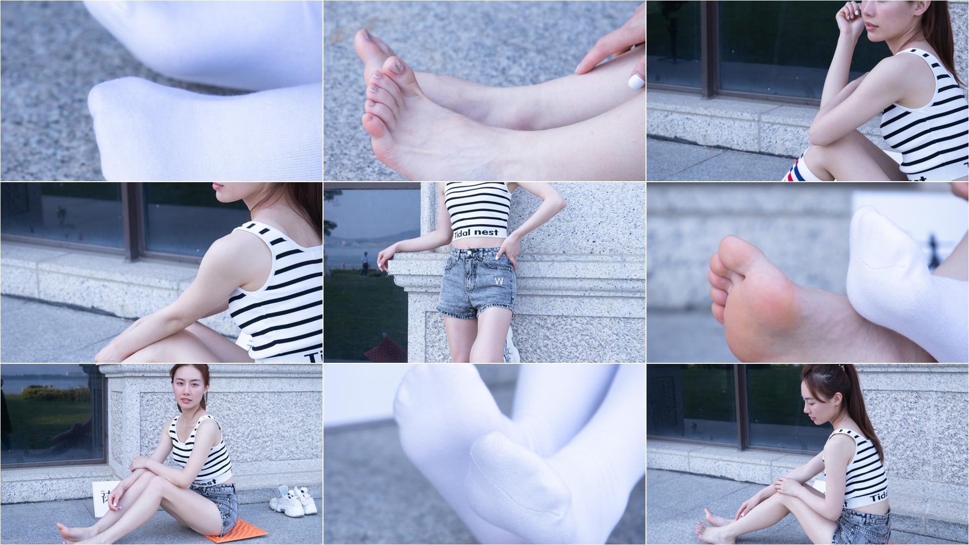 [BoBoSocks袜啵啵]NO.006 小米-运动鞋、白色小腿袜、裸足[130P+1V／3.51GB]-私房图片写真