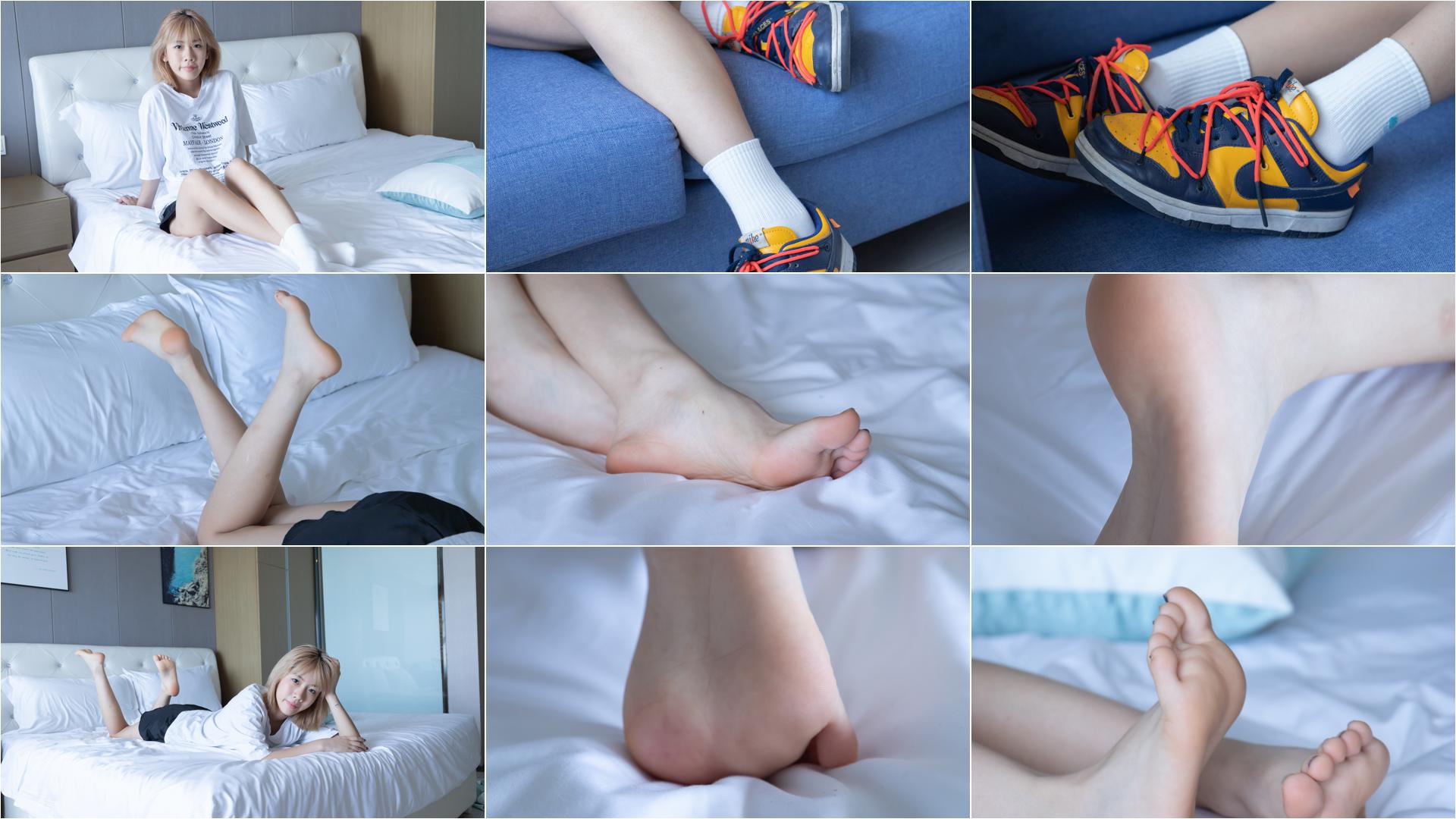 [BoBoSocks袜啵啵]NO.009 果冻-耐克板鞋、白棉袜、裸足[130P+1V／5.84GB]-私房图片写真