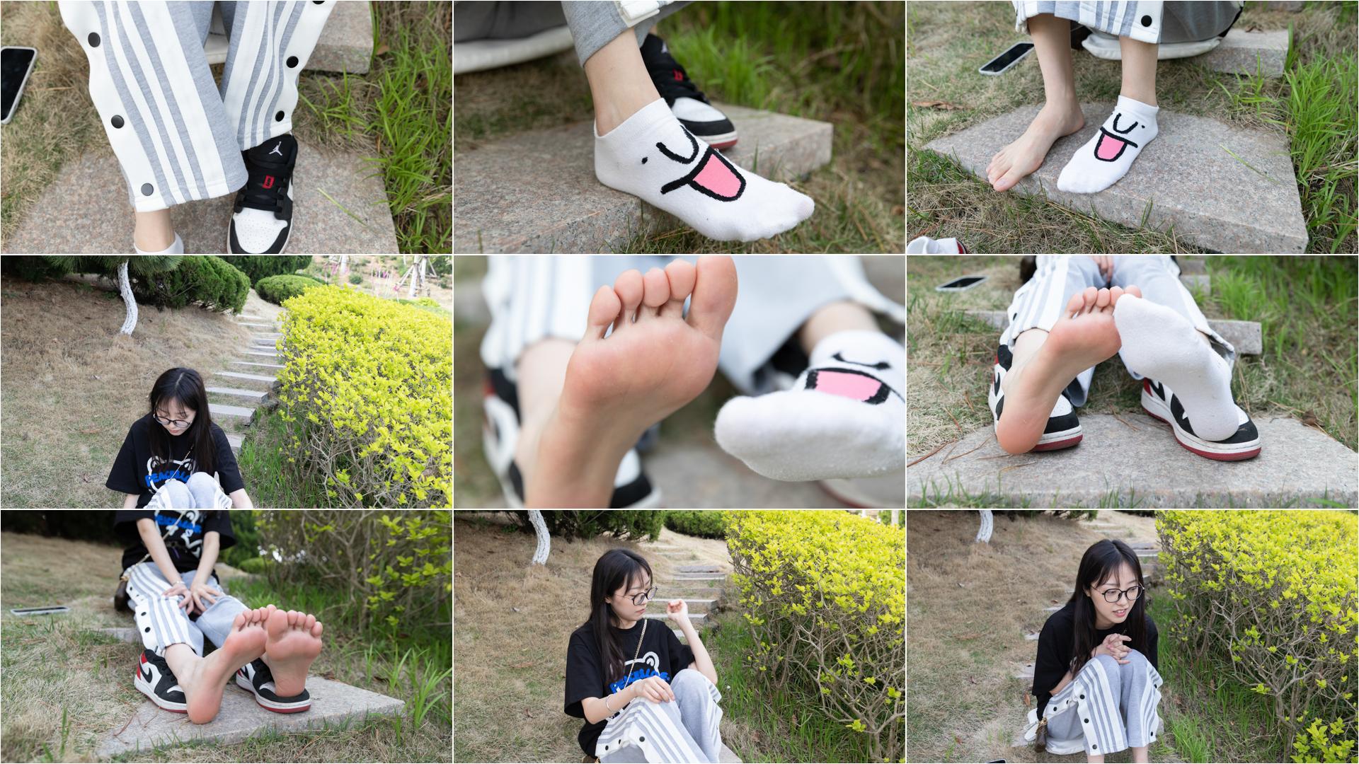 [BoBoSocks袜啵啵]NO.023 稚予-AJ、白色短棉袜、裸足[119P+1V／3.22GB]-私房图片写真