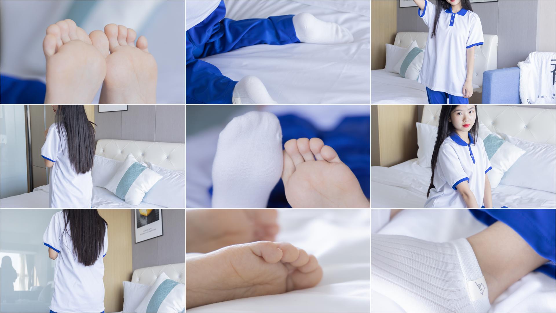 [BoBoSocks袜啵啵]NO.039 小奶熊-校服、vans帆布鞋、短白棉袜、裸足[154P+1V／7.00GB]-私房图片写真