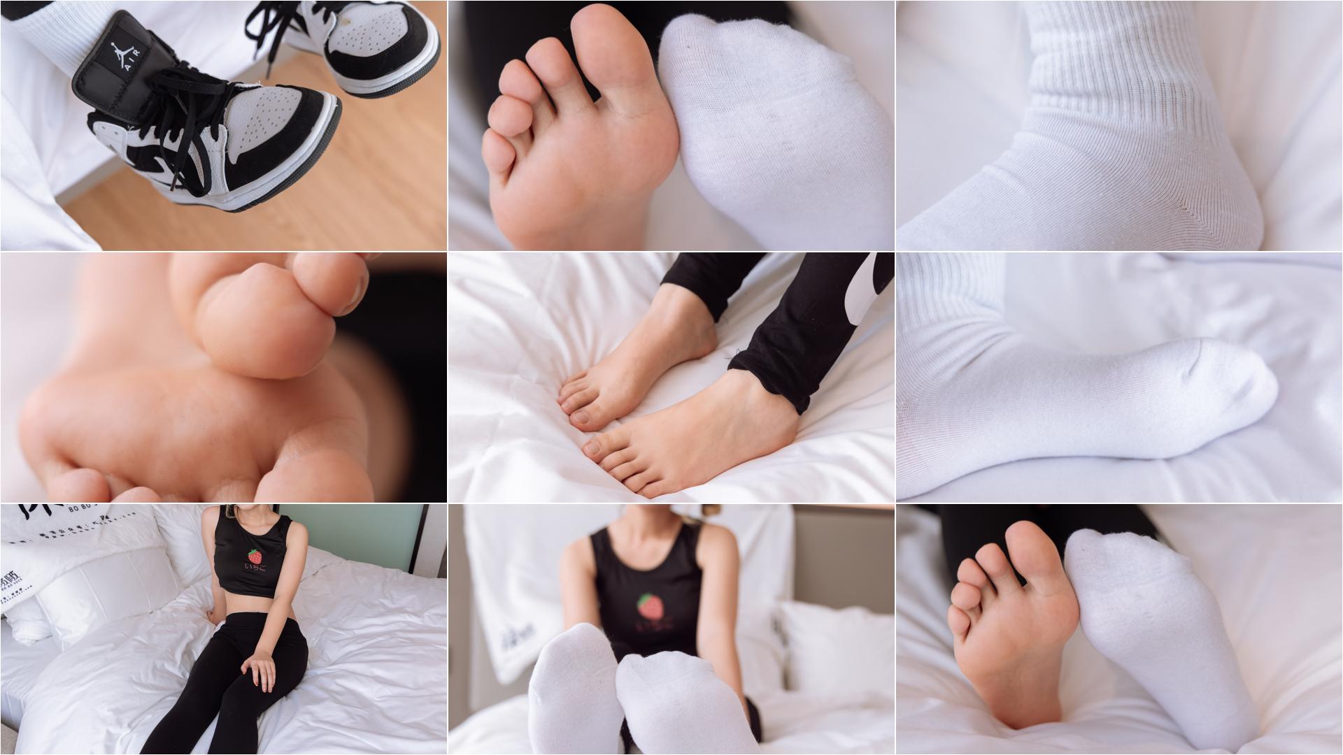 [BoBoSocks袜啵啵]NO.059 砂糖-AJ板鞋、白棉袜、裸足[142P+1V／6.72GB]-私房图片写真