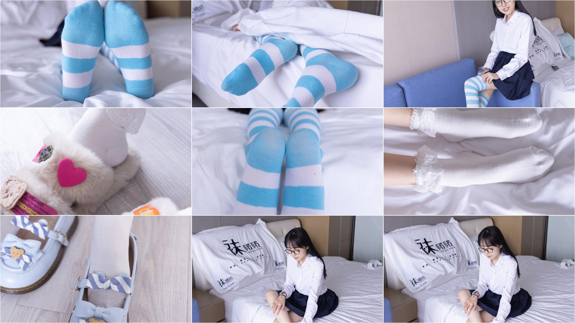 [BoBoSocks袜啵啵]NO.070 稚予-皮鞋、拖鞋、过膝袜、白棉袜[148P+1V／7.09GB]-私房图片写真