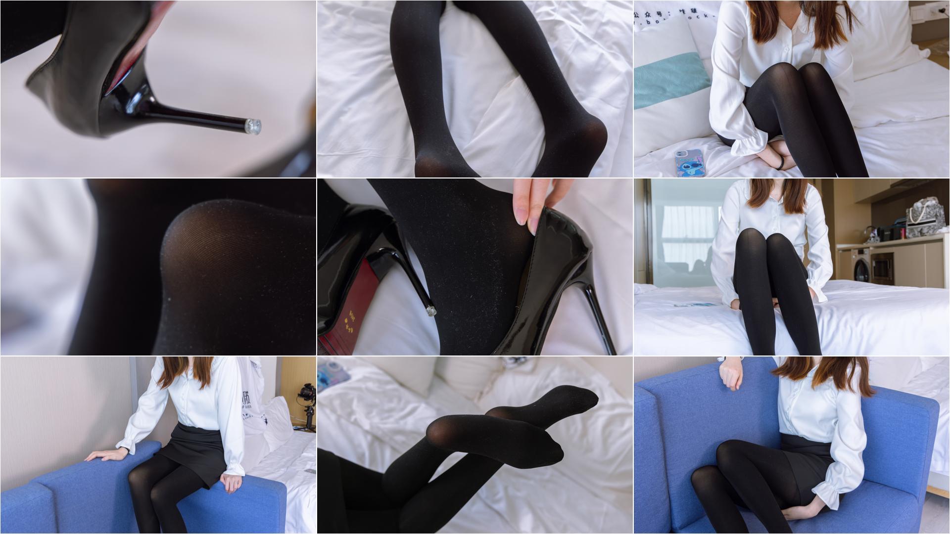 [BoBoSocks袜啵啵]NO.090 小甜豆-高跟鞋、厚黑丝[140P+1V／6.64GB]-私房图片写真