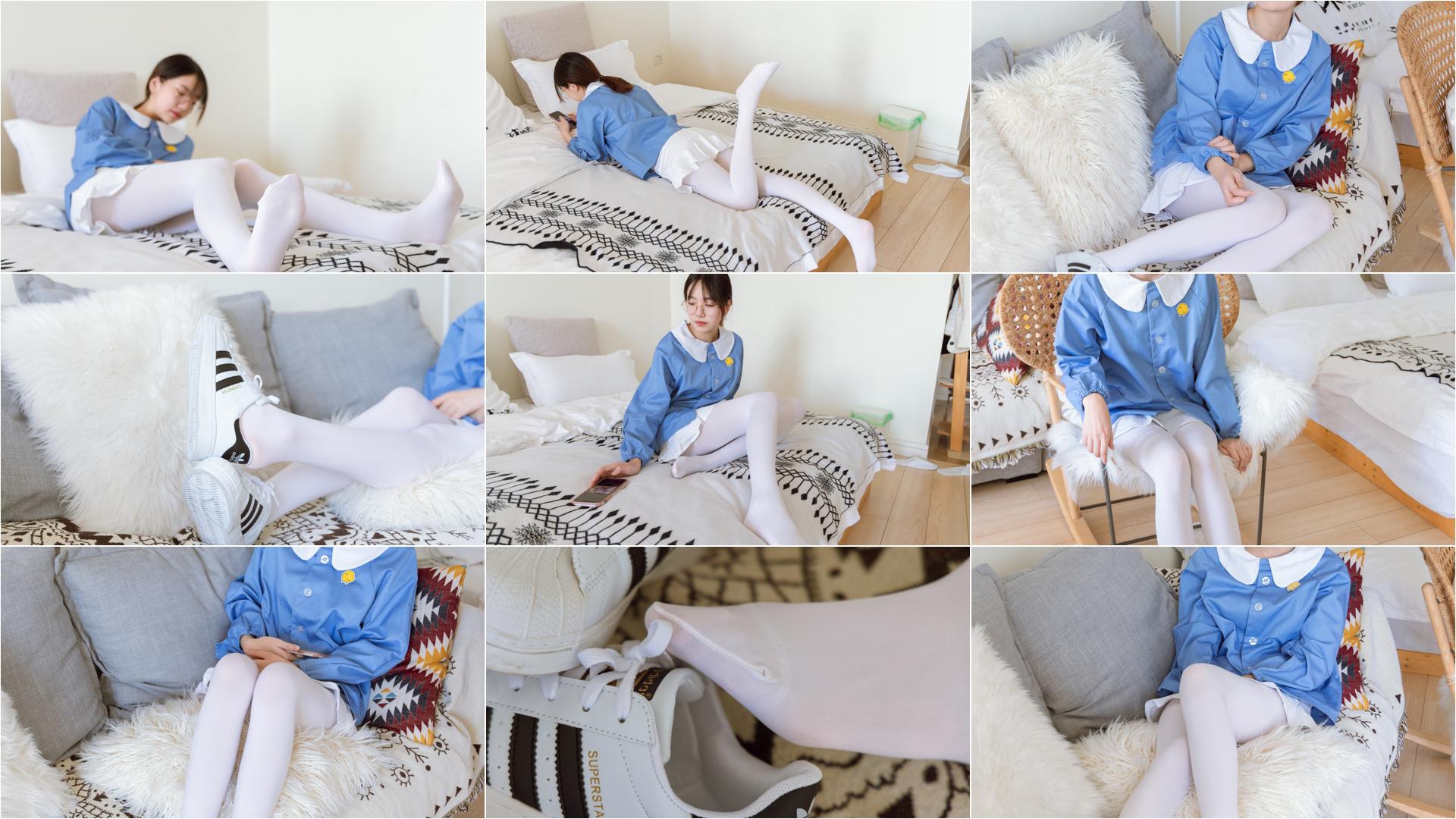 [BoBoSocks袜啵啵]NO.093 小甜豆-贝壳头、厚白丝[132P+1V／5.96GB]-私房图片写真