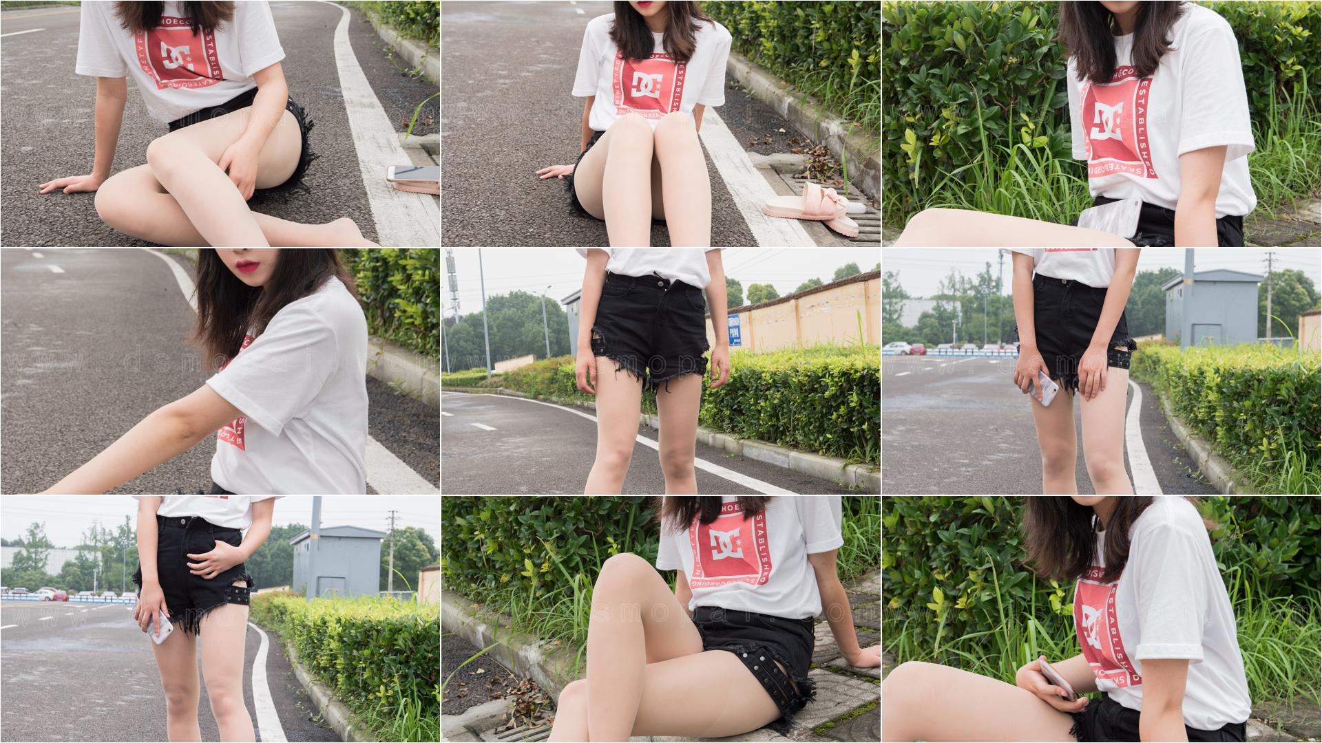 大生模拍 No.136 珠珠 压马路的肉丝腿 [36P1v335MB]-私房图片写真