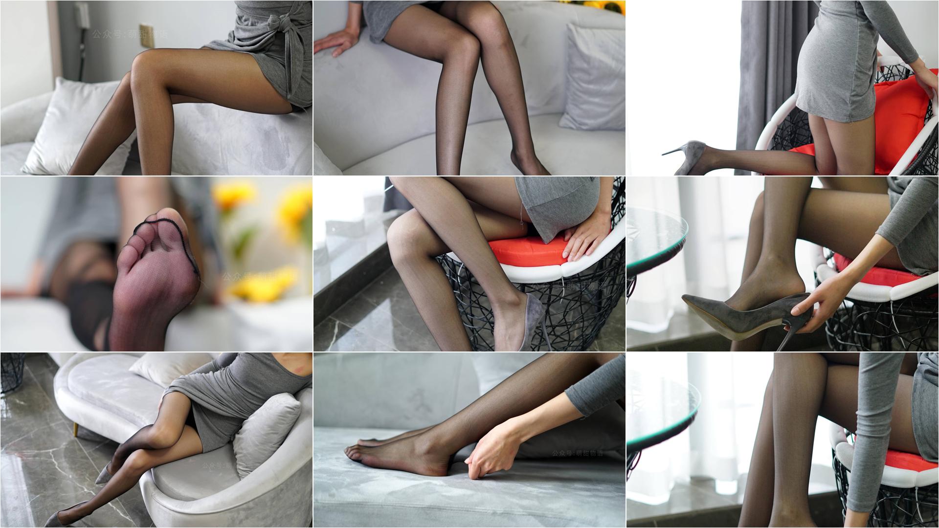 [萌甜物语]XM136《灰裙配黑系-紫婷》[97P+1V／210MB]-私房图片写真