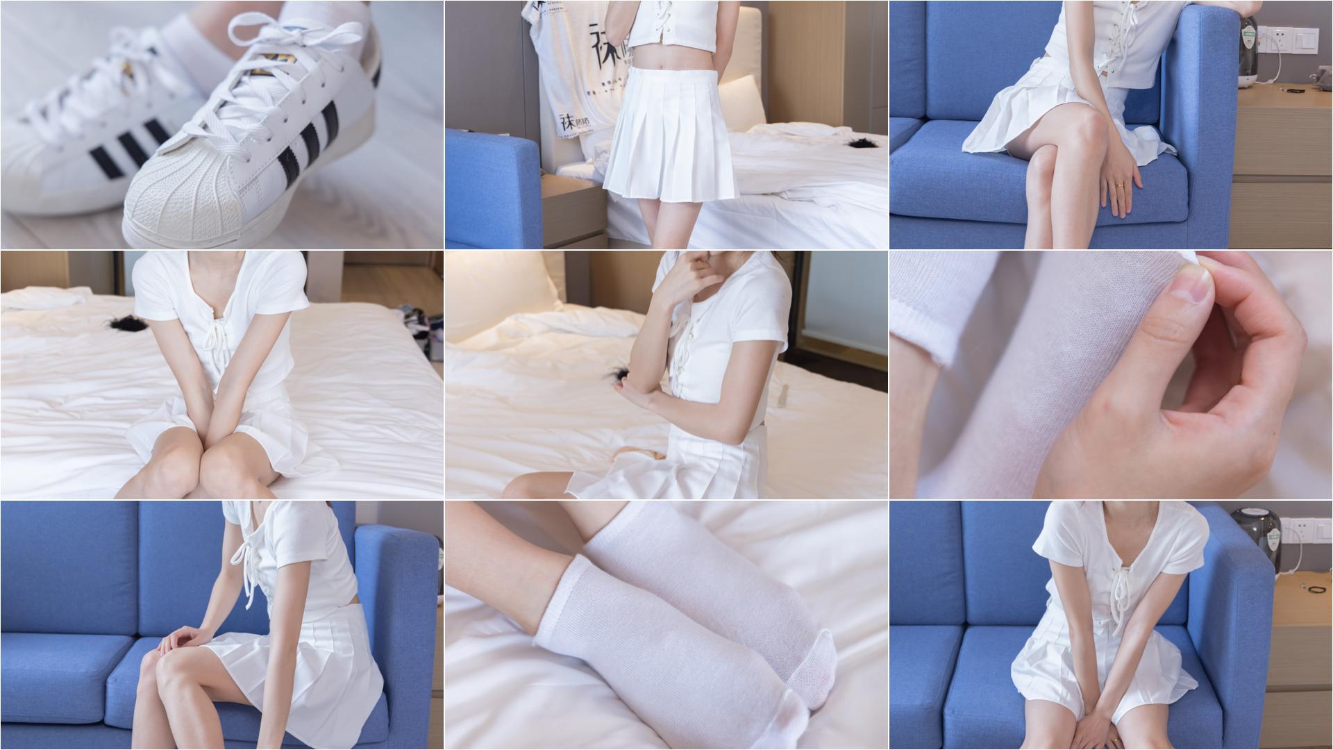 [BoBoSocks袜啵啵]NO.258 小沫-贝壳头板鞋、白棉袜[149P+1V／5.54GB]-私房图片写真