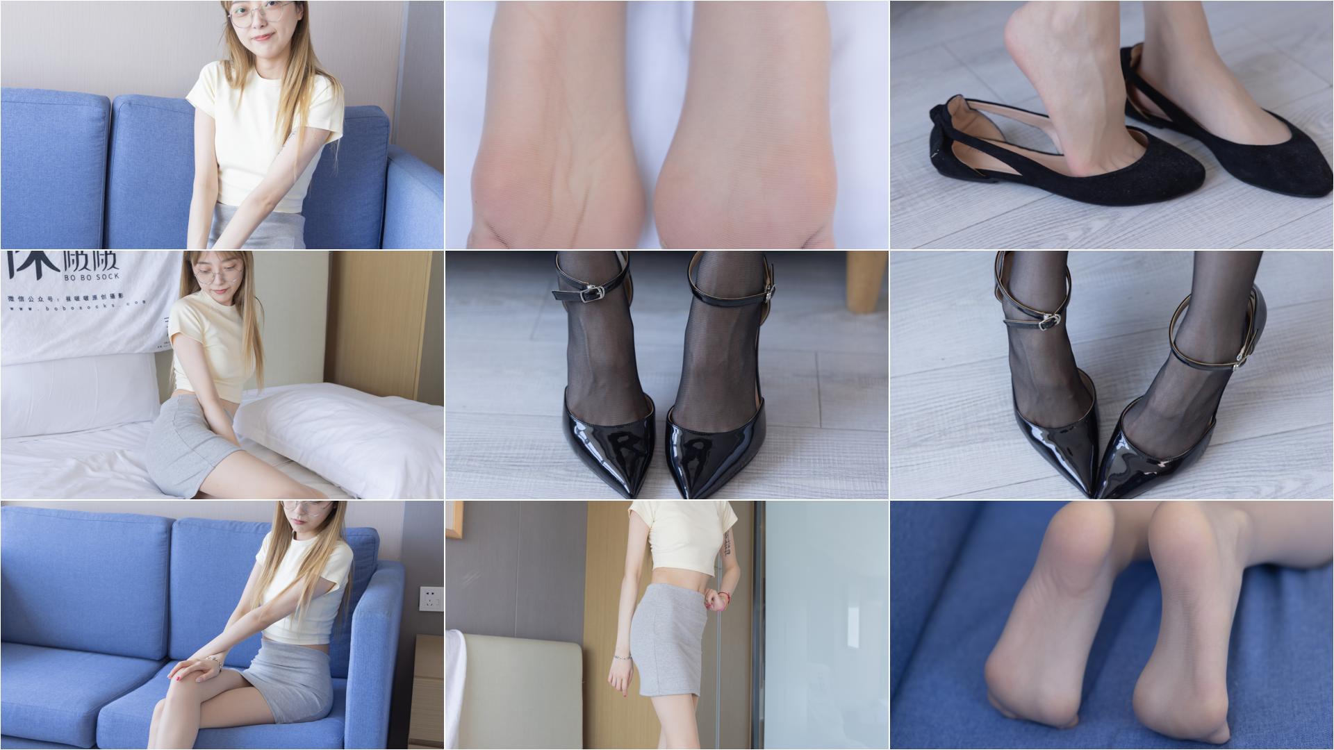 [BoBoSocks袜啵啵]NO.265 稚予-平底鞋、高跟鞋、黑丝、肉丝[148P+1V／5.41GB]-私房图片写真